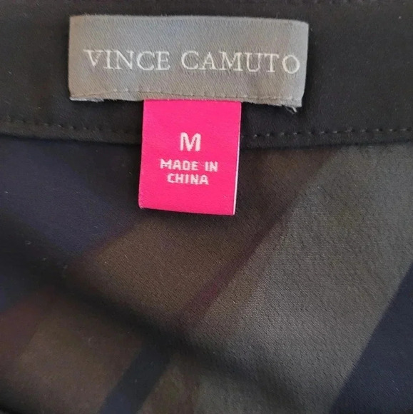 VINCE CAMUTO 3/4 Sleeve Sheer Pleated Elastic Hem Blouse - Picture 8 of 9